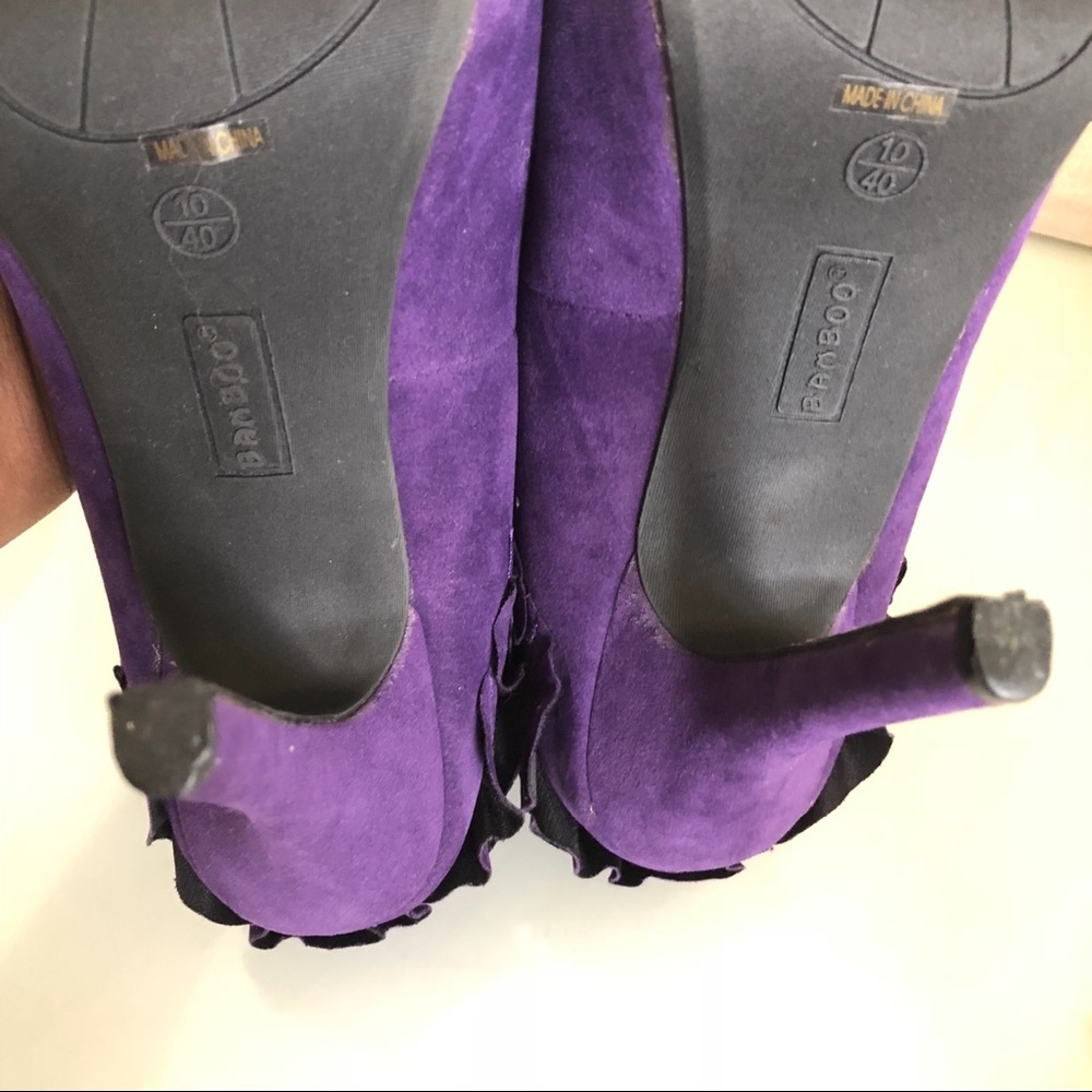 Bamboo Purple Rhinestone High Heels - 10 - Picture 5 of 8